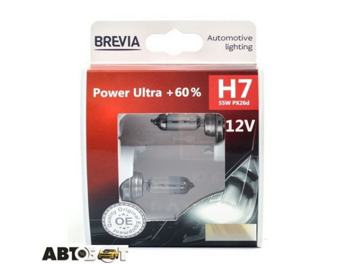 Галогенная лампа BREVIA Power Ultra +60% H7 12070PUS (2 шт.), цена: 699 грн.