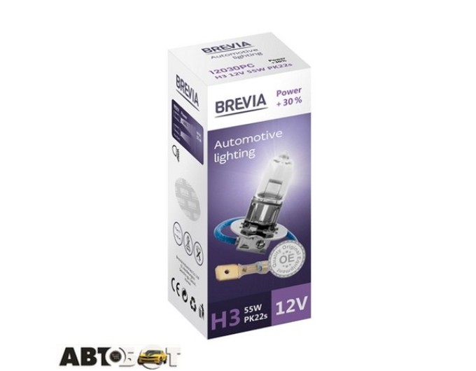 Галогенна лампа BREVIA Power +30% H3 12030PC (1 шт.), ціна: 62 грн.