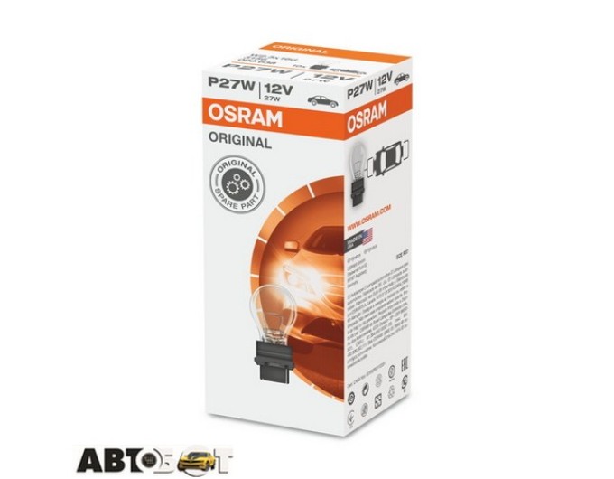 Лампа накаливания Osram P27W W2,5x16q 12V 27W (3156) (1шт.), цена: 61 грн.