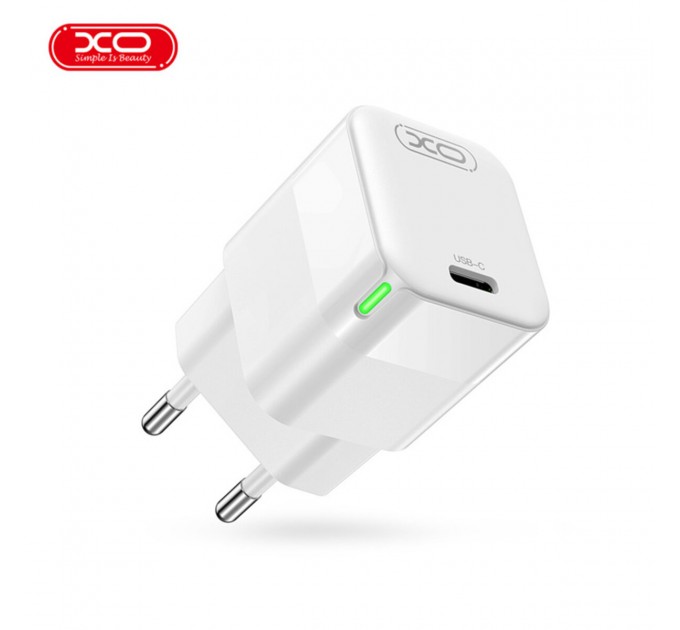 Сетевое зарядное устройство XO CE06 PD 30W GaN +Type-C кабель белый, цена: 429 грн.