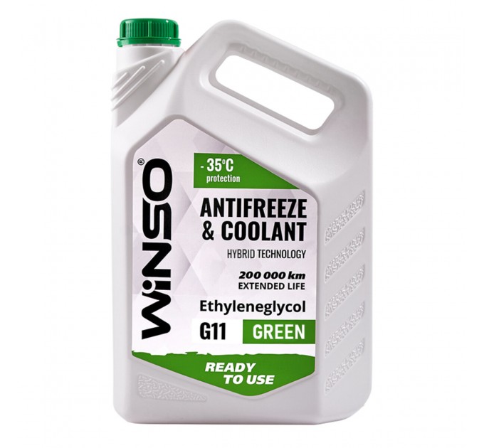 Антифриз Winso Antifreeze & Coolant Green G11 -35°C зеленый готовый 9кг, цена: 718 грн.