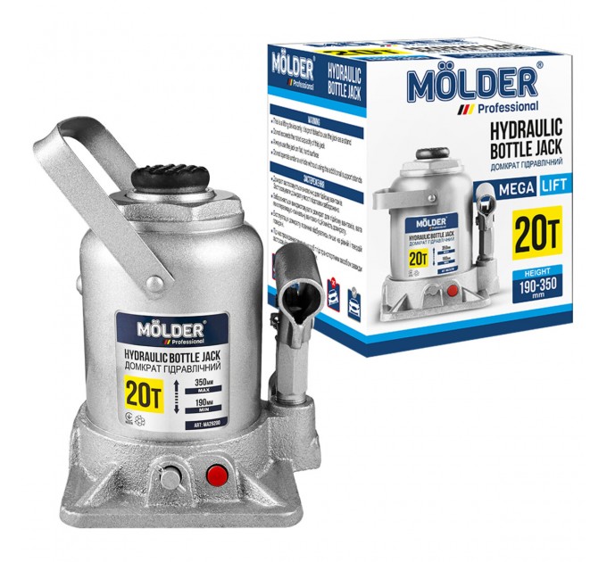 Домкрат гідравлічний пляшковий Molder 20т 190-350мм, ціна: 1 832 грн.