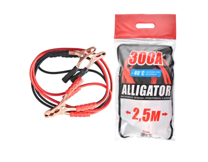 Провода-прикуриватели Alligator 300А, 2,5м BC634, цена: 382 грн.