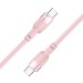 Кабель Brevia Type-C to Type-C 60W 1,2м, розовый ZIP, цена: 150 грн.