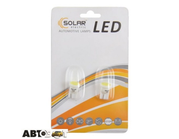 LED лампа SOLAR T10 W2.1x9.5d 12V 48lm COB white LC331_B2 (2 шт.), ціна: 19 грн.