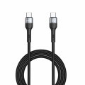 Кабель Winso Pro Type-C to Type-C 60W TPE+плетіння 1,2м чорний, ціна: 129 грн.