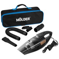 Пылесос автомобильный Molder 110Вт 3,2кПа от прикуривателя с LED-фонарем черный