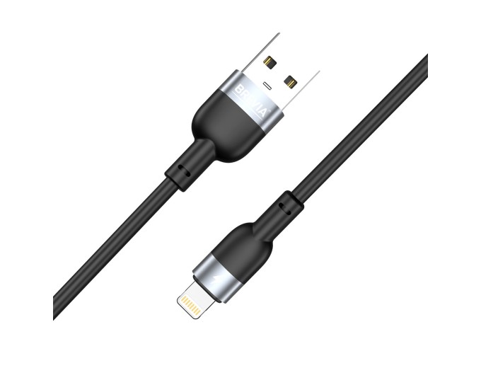 Кабель Brevia USB to Lightning 2,4А 1,2м, чорний box, ціна: 150 грн.