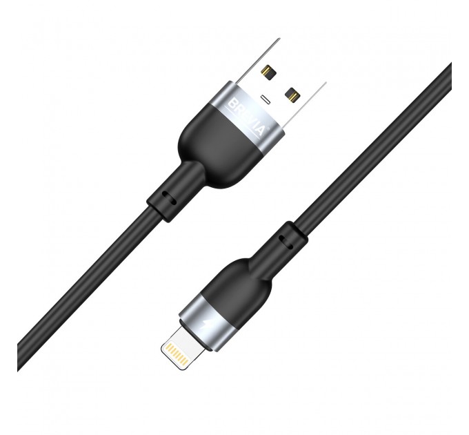 Кабель Brevia USB to Lightning 2,4А 1,2м, черный box, цена: 147 грн.