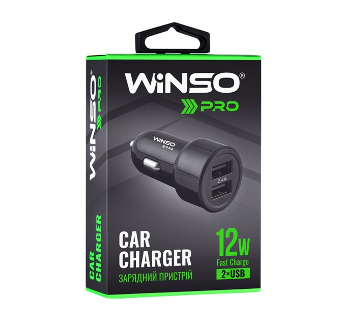 Автомобильное зарядное устройство Winso Pro 12W 2xUSB-A, цена: 128 грн.