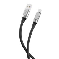 Кабель XO Liquid Silicone USB to Lightning 6A 1м черный