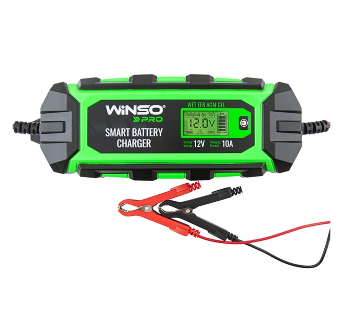 Зарядний пристрій АКБ Winso Pro 12В 200А·год 10А з LCD-екраном, ціна: 2 307 грн.