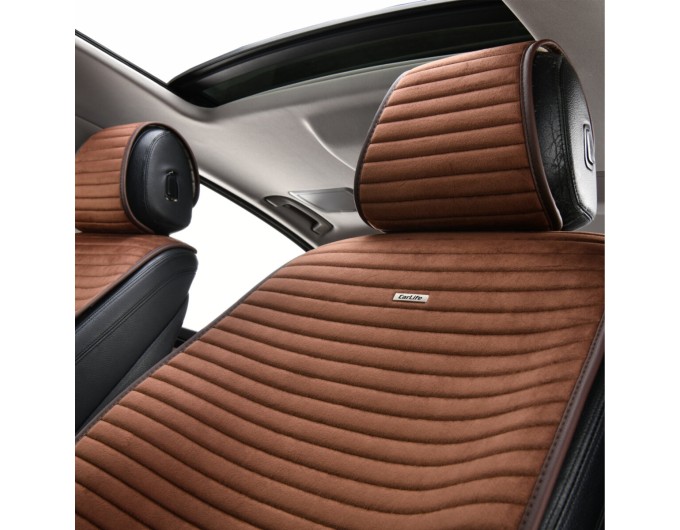 Комплект преміум накидок для сидінь CarLife Sport, coffee, ціна: 4 561 грн.