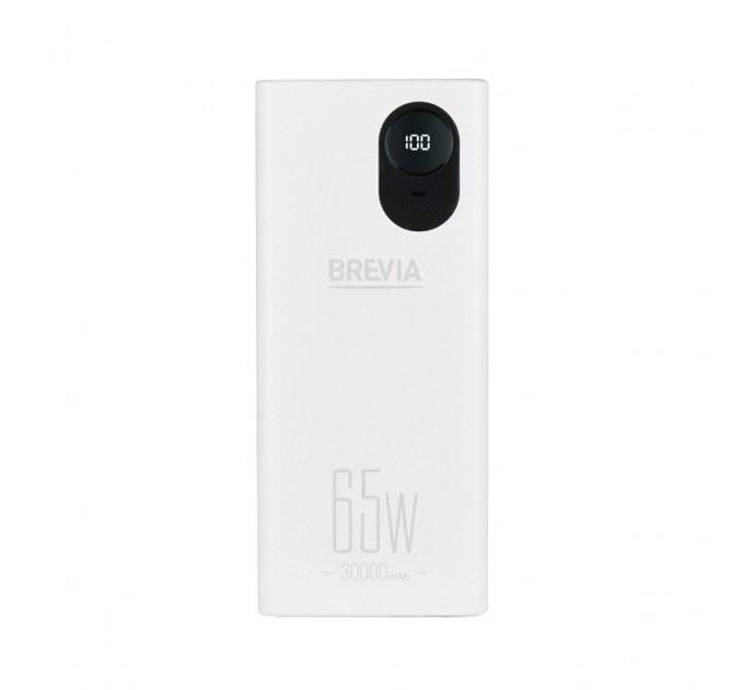 Повербанк (Power Bank) Brevia 30000mAh 65W Li-Pol, LCD білий, ціна: 1 785 грн.