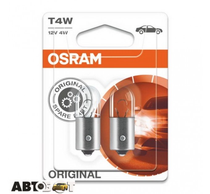  Лампа накаливания Osram Original T4W 12V 4W 3893-02B (2 шт.)