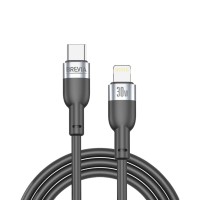 Кабель Brevia Type-C to Lightning 30W 1,2м, черный ZIP