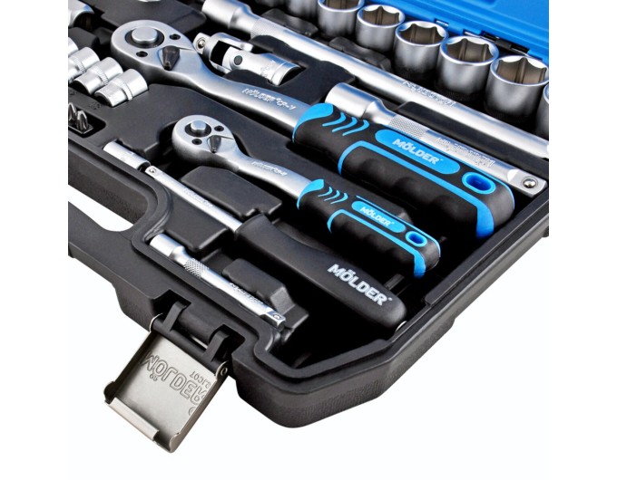 Профессиональный набор инструментов в кейсе MÖLDER 1/2 ", 1/4" 72 T, CR-V, 72ед., цена: 2 937 грн.