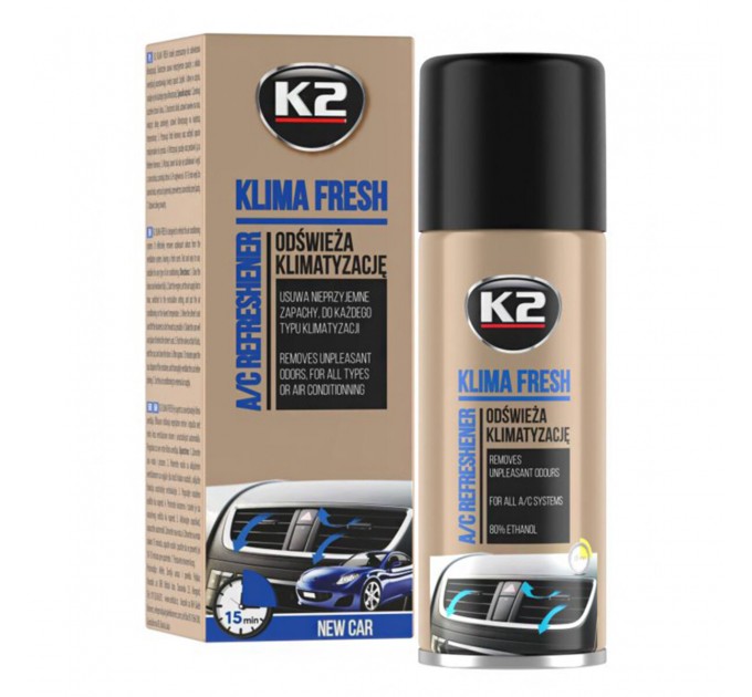 Очиститель кондиционера K2 Klima Fresh новый автомобиль 150мл, цена: 130 грн.