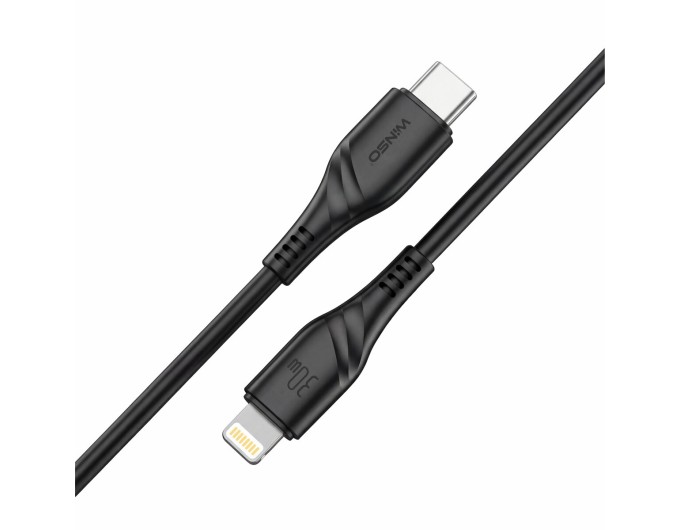 Кабель Winso Pro Type-C to Lightning 30W PVC 1м чорний, ціна: 123 грн.