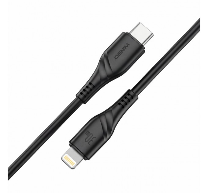 Кабель Winso Pro Type-C to Lightning 30W PVC 1м черный, цена: 123 грн.