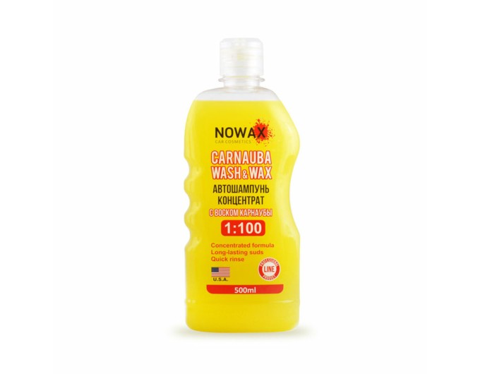 Автошампунь Nowax Carnauba Wash&Wax концентрат 1:100 карнаубский воск, 500мл, цена: 89 грн.