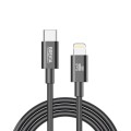 Кабель Brevia Type-C to Lightning 30W 1м, чорний ZIP, ціна: 182 грн.