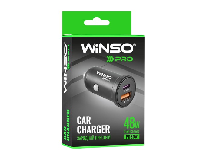 Автомобільний зарядний пристрій Winso Pro 48W 1xUSB-C+1xUSB-A, ціна: 260 грн.