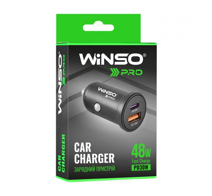 Автомобильное зарядное устройство Winso Pro 48W 1xUSB-C+1xUSB-A, цена: 258 грн.