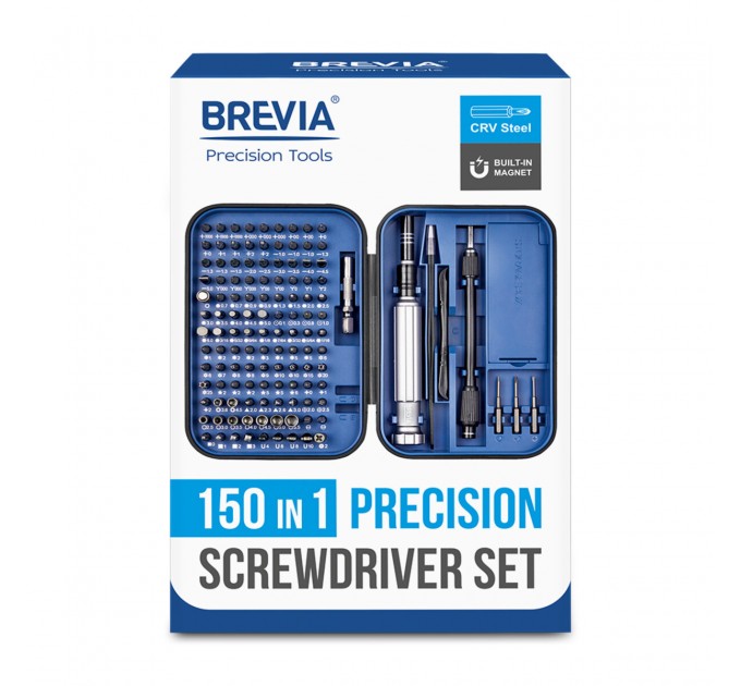 Викрутка Brevia з комплектом насадок для точних робіт 150в1, ціна: 854 грн.