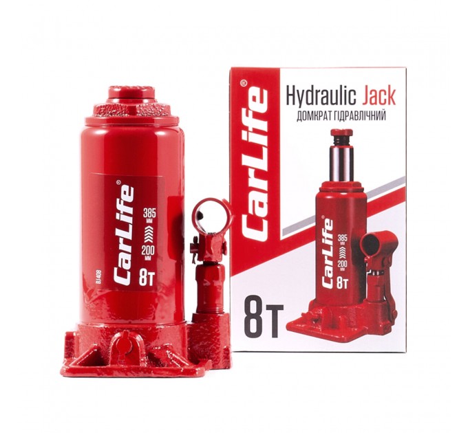 Домкрат гідравлічний пляшковий CarLife 8т 200-385мм, ціна: 1 059 грн.