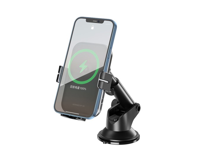 Тримач телефону автомобільний XO з бездротовою зарядкою WX027 15W Wireless Charger+Car Holder чорний, ціна: 879 грн.