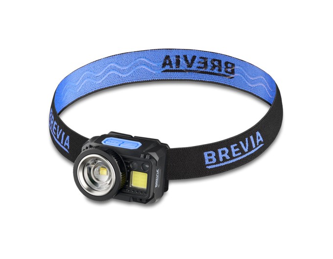 Фонарь налобный Brevia 550Lm, 3W CREE XPG+COB, 1200mAh/3xAAA, Zoom, с сенсором белый/красный, цена: 1 099 грн.