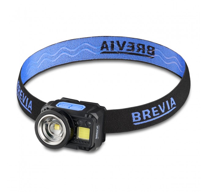 Фонарь налобный Brevia 550Lm, 3W CREE XPG+COB, 1200mAh/3xAAA, Zoom, с сенсором белый/красный, цена: 1 099 грн.