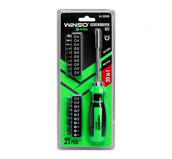 Викрутка Winso Pro з комплектом насадок 20шт, ціна: 263 грн.