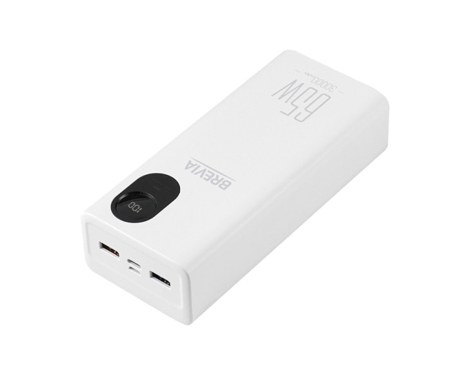 Повербанк (Power Bank) Brevia 30000mAh 65W Li-Pol, LCD белый, цена: 1 785 грн.