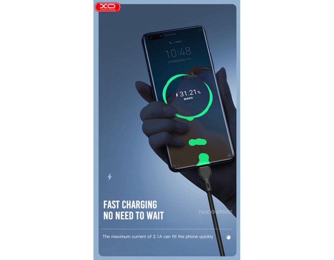 Кабель XO USB to Lightning 2,1А 2м чорний, ціна: 59 грн.