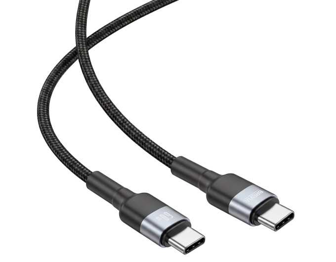 Кабель Brevia Type-C to Type-C 60W 1м, чорний ZIP, ціна: 171 грн.