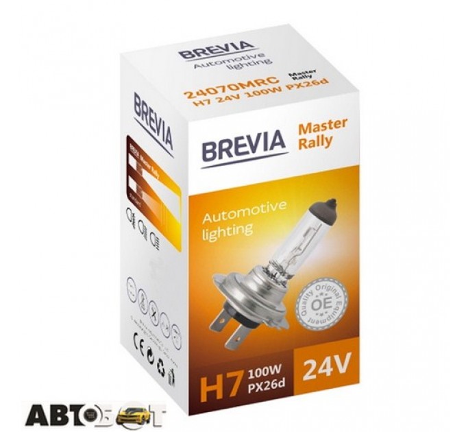  Галогенная лампа BREVIA Master Rally H7 24V 100W CP 24070MRC (1 шт.)
