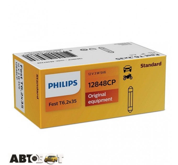 Лампа накаливания Philips 12848CP Festoon T6,2x27 (1шт.), цена: 34 грн.