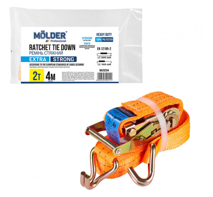 Стяжной ремень Molder 2т, 4м, цена: 362 грн.
