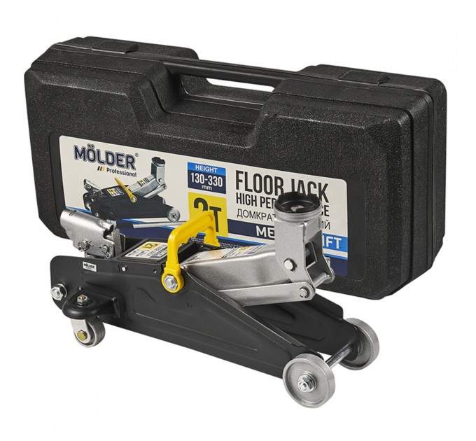 Домкрат гидравлический подкатный Molder 2т 130-330мм в кейсе, цена: 2 086 грн.