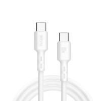 Кабель Brevia Type-C to Type-C 60W 1м, белый box