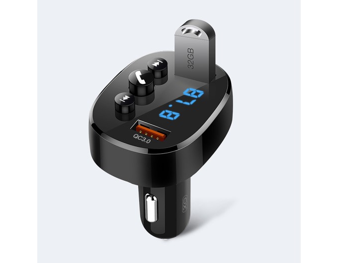 FM-трансмиттер XO BCC03 Bluetooth+QC черный, цена: 399 грн.