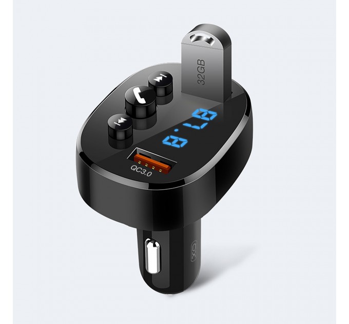 FM-трансмітер XO BCC03 Bluetooth+QC чорний, ціна: 369 грн.