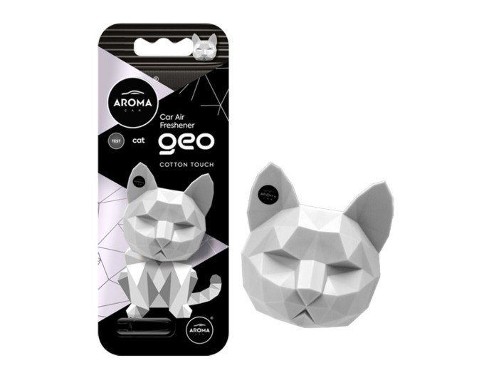 Ароматизатор Aroma Car Geo Cat - White Cotton Touch сухой, цена: 151 грн.