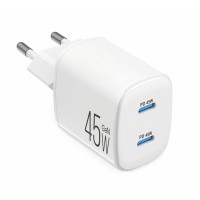 Сетевое зарядное устройство Brevia ePowerGaN PD45W 2xUSB-C белый
