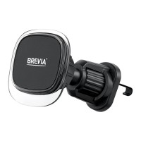 Держатель телефона автомобильный Brevia AirVent Pro СrystalMag на дефлектор, 4 магнита, черный