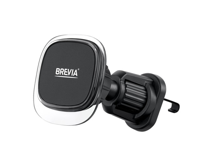 Держатель телефона автомобильный Brevia AirVent Pro СrystalMag на дефлектор, 4 магнита, черный, цена: 299 грн.