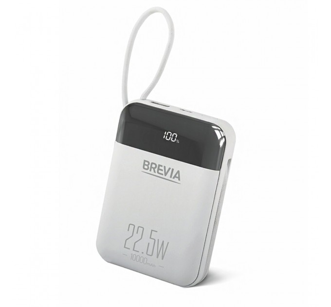Универсальная мобильная батарея Brevia 10000mAh 22.5W Type-C+Lightning Cable, Li-Pol, LCD, цена: 759 грн.