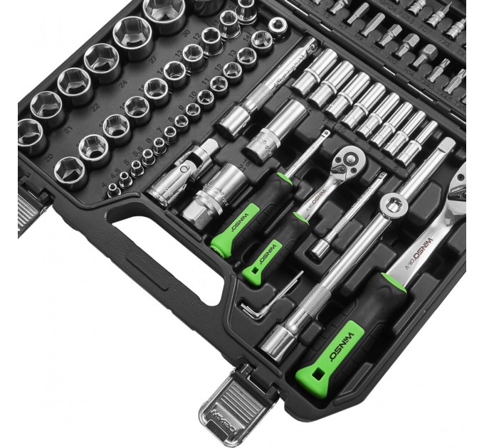 Професійний набір інструментів в кейсі Winso Pro 1/2", 1/4" 72T, CR-V, 110од., ціна: 3 505 грн.